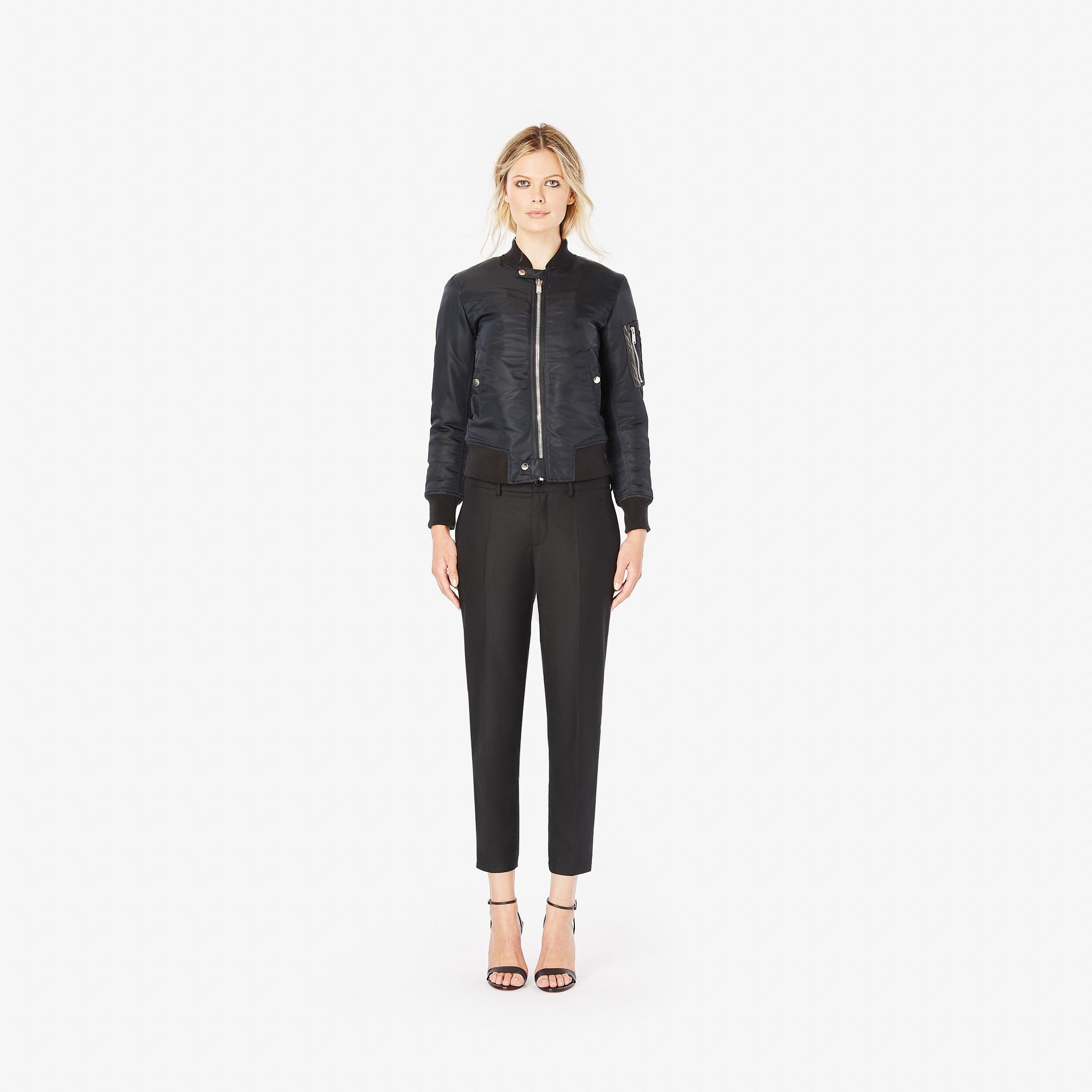 Classic Bomber Jacket Embroidered - Panayiota, P-WRS1-BOMBER-BLK-XS