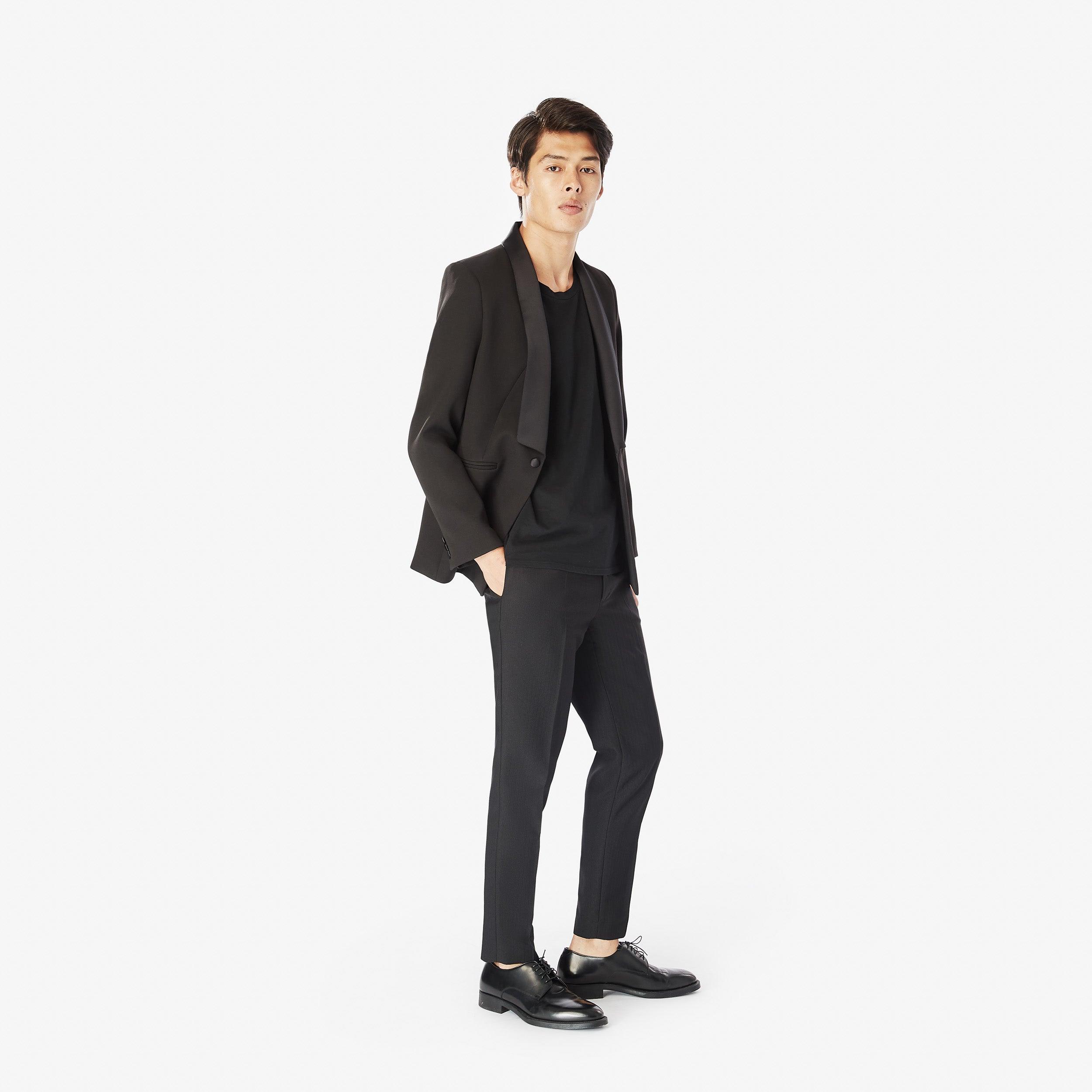 Shawl Lapel Tuxedo Blazer - Panayiota, P-WRS1-TUXBLZ-BLK-XS