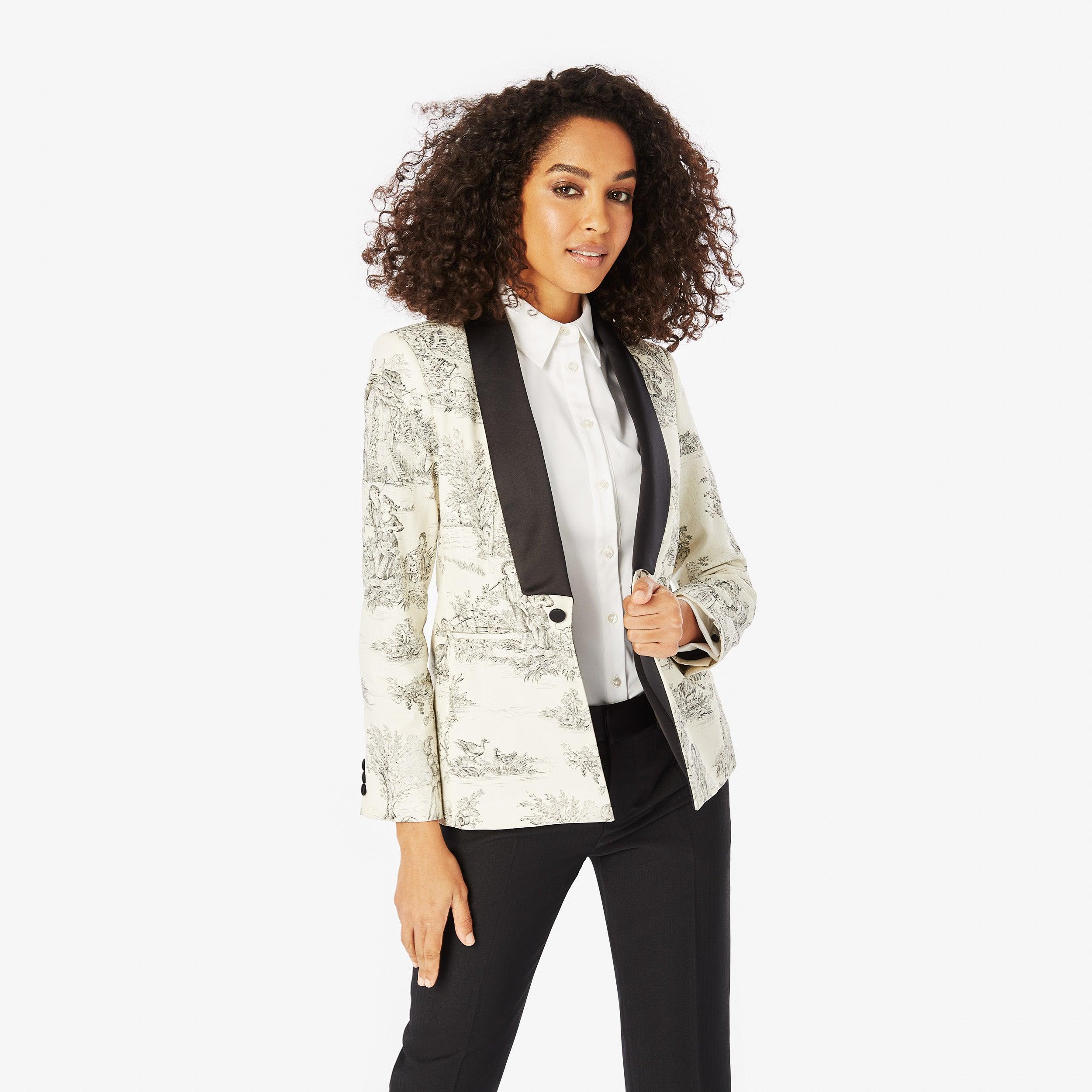 Woven French Cuff Embroidered Shirt - Panayiota, P-WRS1-WVSHRT-WHT-XS